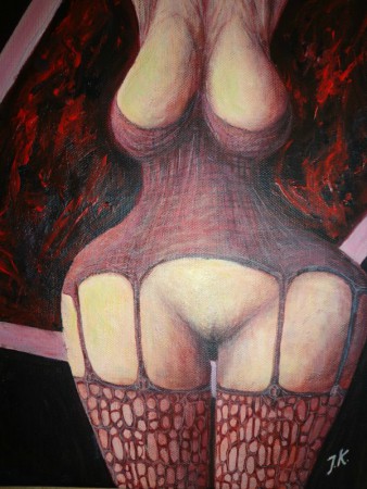 Balada o korzete, acryl, súkromná zbierka